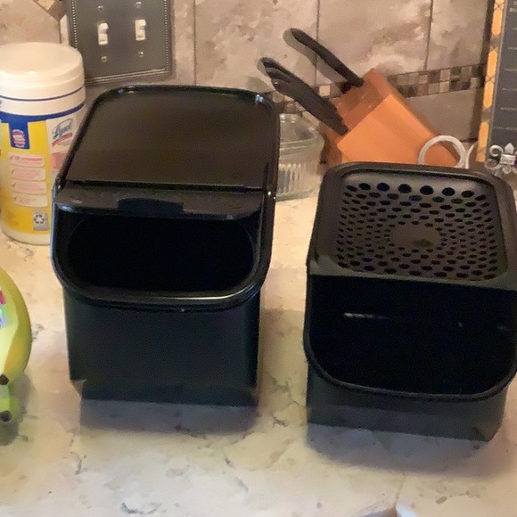 Tupperware Kitchen Tupperware Black Potatoes And Onion Bins In